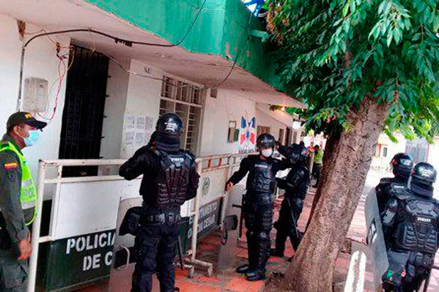 Se presentó un motín en una estación de Policía de Valledupar, mientras se realizaba un traslado de presos