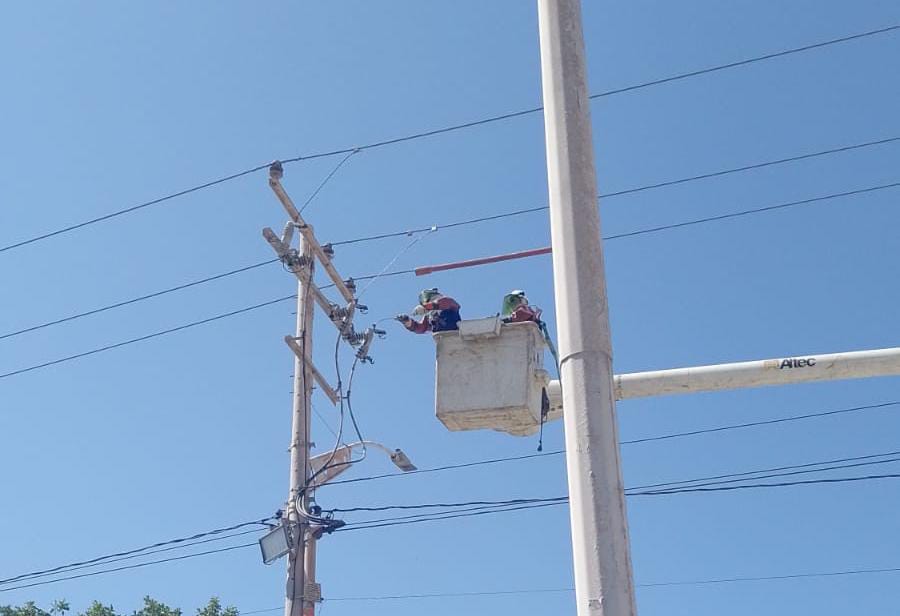 Trabajos en redes eléctricas en el corredor universitario