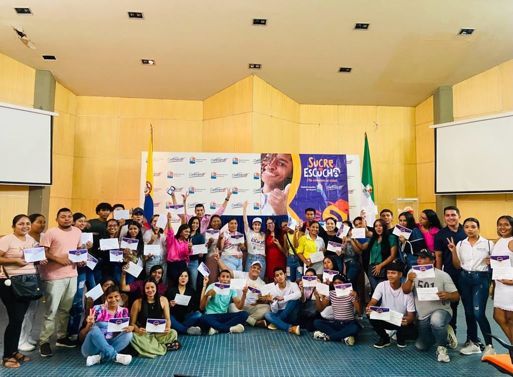 Sucre escucha certifica a 88 jóvenes sucreños como agentes educativos en salud con énfasis en seguridad y convivencia