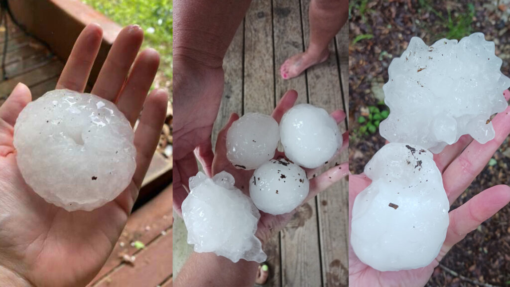¡Qué peligro! En estados unidos cayó granizo del tamaño de pelotas de tenis