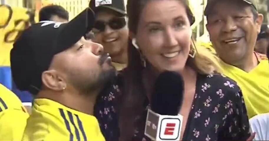 Rechazo total ante el acoso de un aficionado colombiano a una periodista española
