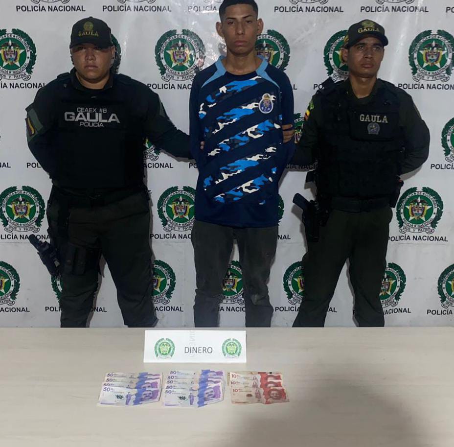 GAULA de la Policía capturó en flagrancia a sujeto por extorsión en Soledad