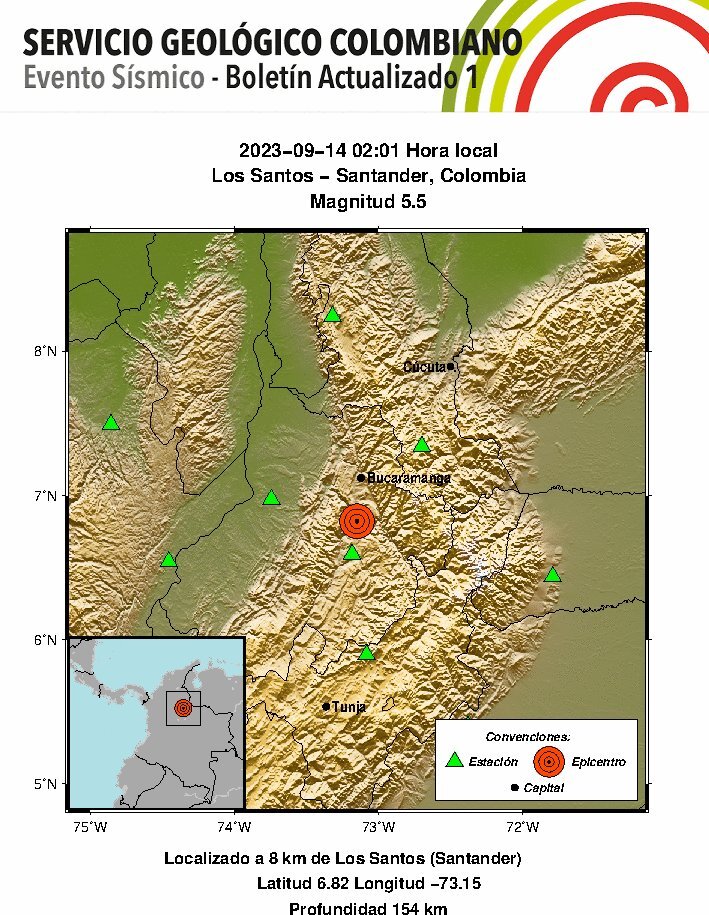 Sigue temblando en Colombia