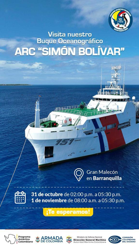 El buque arc “Simón Bolívar” abre sus puertas a la ciudadanía antes de zarpar a la décima expedición a la antártica 2023-2024