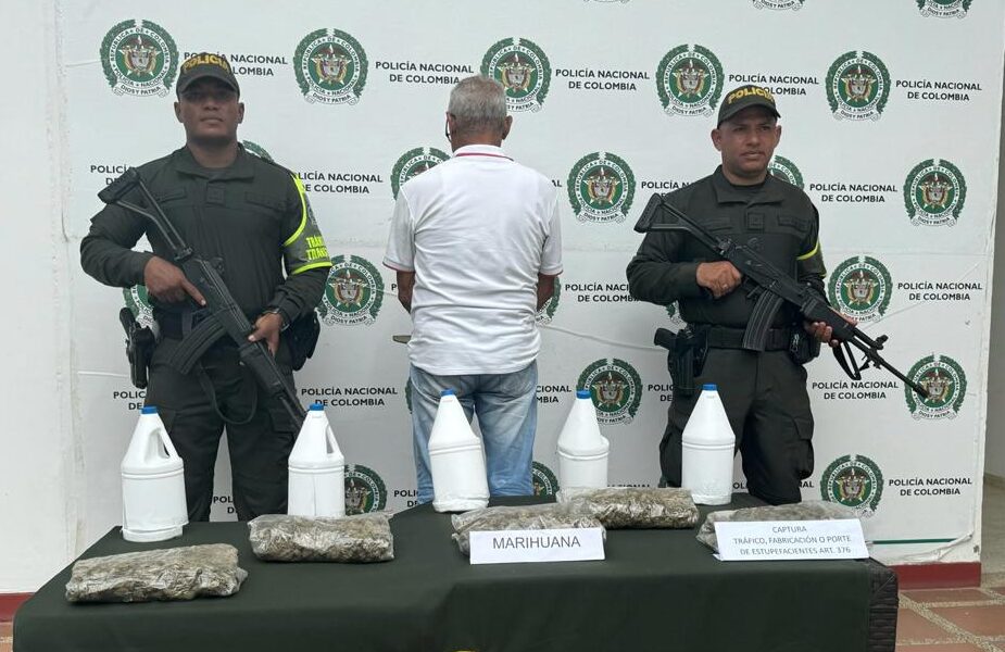 Ayudante de viaje intermunicipal fue capturado cuando pretendía movilizar 3 kilos de marihuana