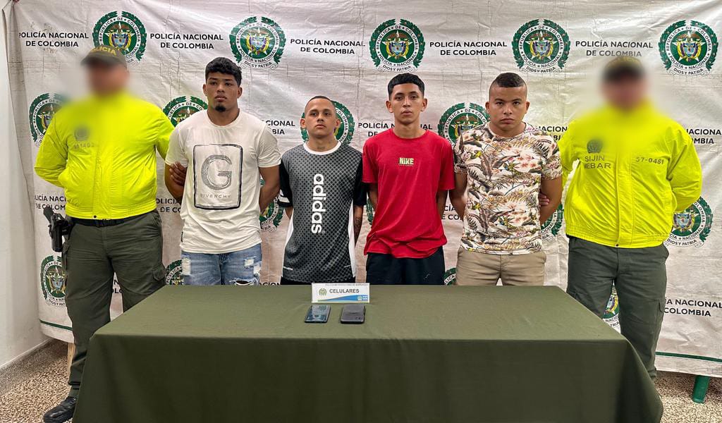 En operativos de la SIJIN fueron capturados 4 sujetos con los alias de ‘eduar’, ‘fredy’, ‘kener’ y ‘yultin’
