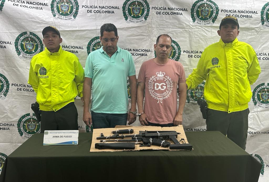 Dos individuos fueron capturados por porte ilegal de armas de fuego en Barranquilla