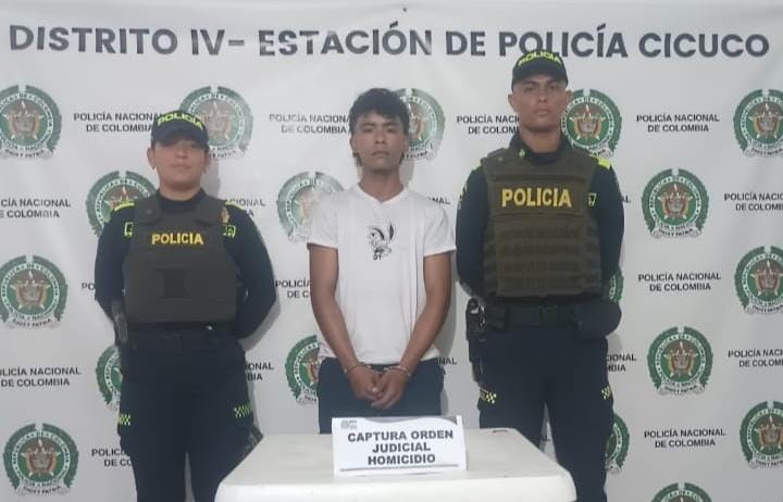 Un hombre acusado de asesinar a un líder social fue capturado en cicuco