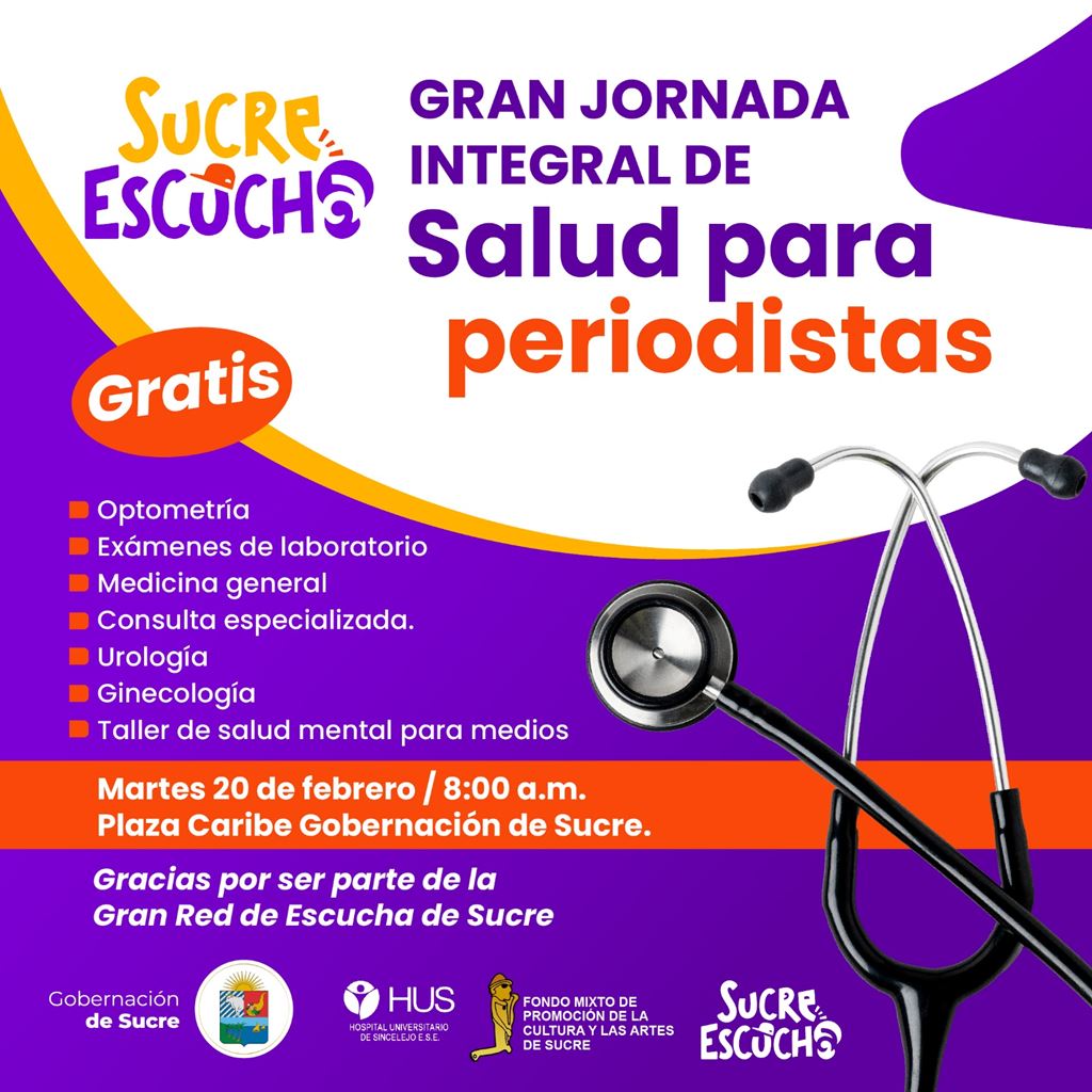 Sucre escucha con los periodistas en la gran jornada integral de salud