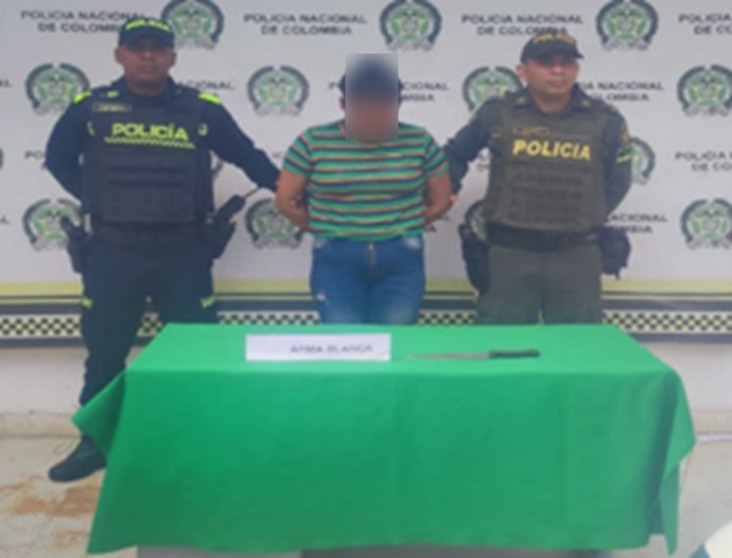 Mujer que agredió físicamente a su compañero sentimental con un arma blanca fue capturada