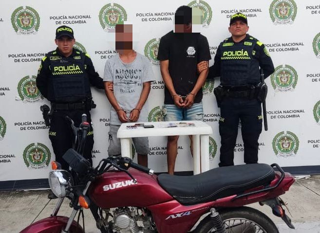Dos sujetos fueron capturados por hurto en las últimas horas por la Policía metropolitana de santa marta