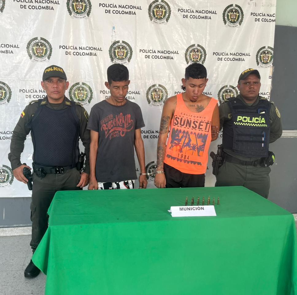 Dos sujetos fueron capturados por porte ilegal de armas de fuego en el barrio los andes