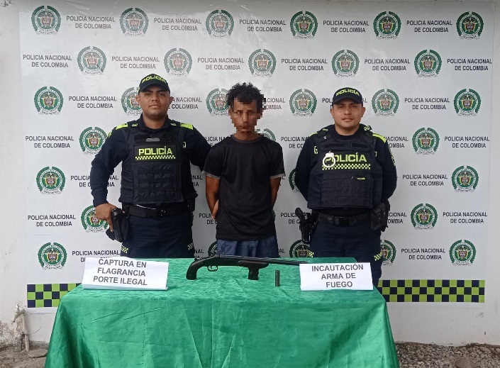 Un hombre fue capturado portando un arma de fuego artesanal en agustín codazzi