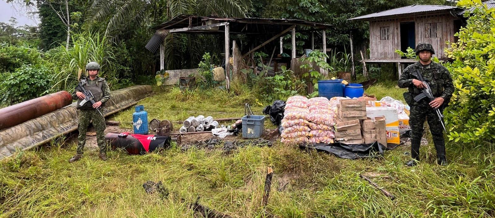 UN SEMISUMERGIBLE DEL ELN FUE INCAUTADO Y DESTRUIDO EN EL CHOCÓ