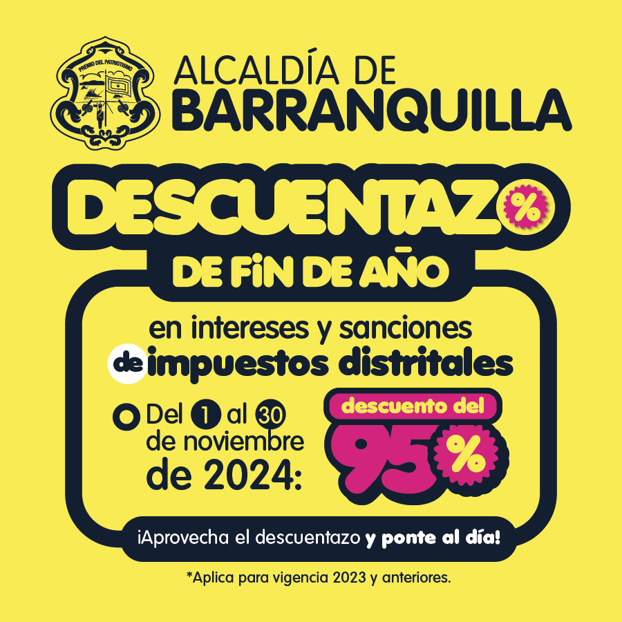 Hasta este 30 de noviembre, ‘descuentazo’ del 95% en intereses y sanciones de impuestos distritales