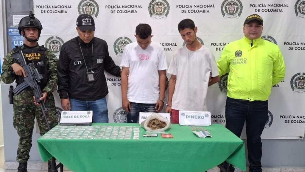 Dos presuntos miembros de ‘Los Costeños’ fueron capturados por tráfico de estupefacientes en La Manga