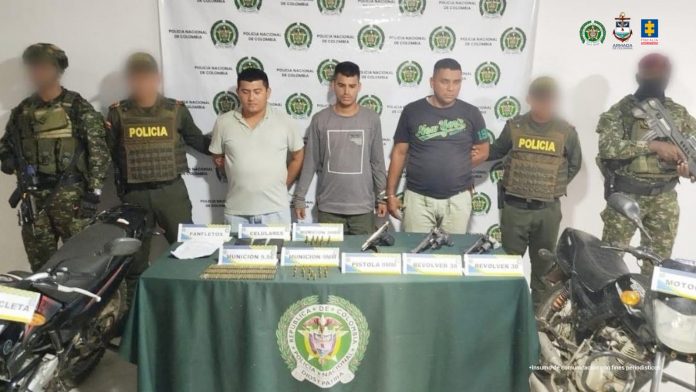 Cárcel para cinco personas que portaban armas de fuego en Bolívar