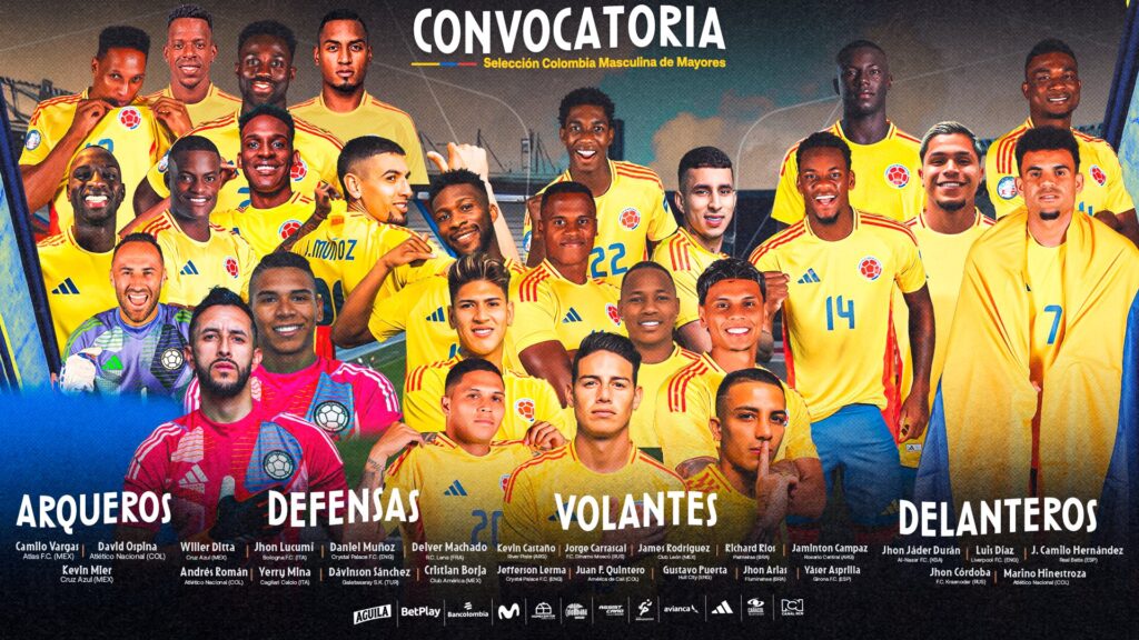Terminó la especulación: fue dada a conocer la lista de convocados de la selección Colombia