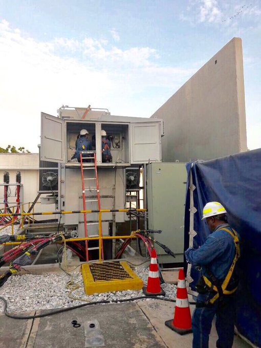 Trabajos de mantenimiento al interior de la subestación Rotinet