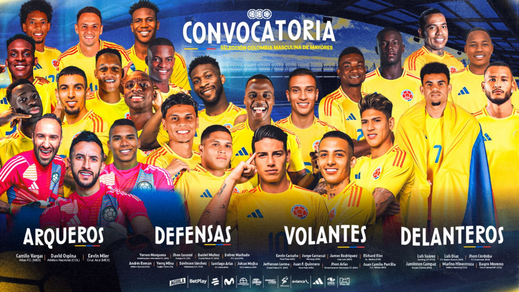 ¡Terminó la especulación! Fue dada a conocer la lista de convocados de la selección Colombia para la eliminatoria