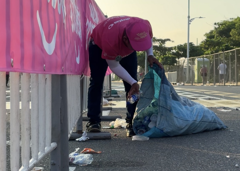 En Barranquilla, ciclistas y cuidado del medioambiente rodaron juntos: casi 1 tonelada de residuos aprovechables se recolectó en el Giro de Rigo 2025