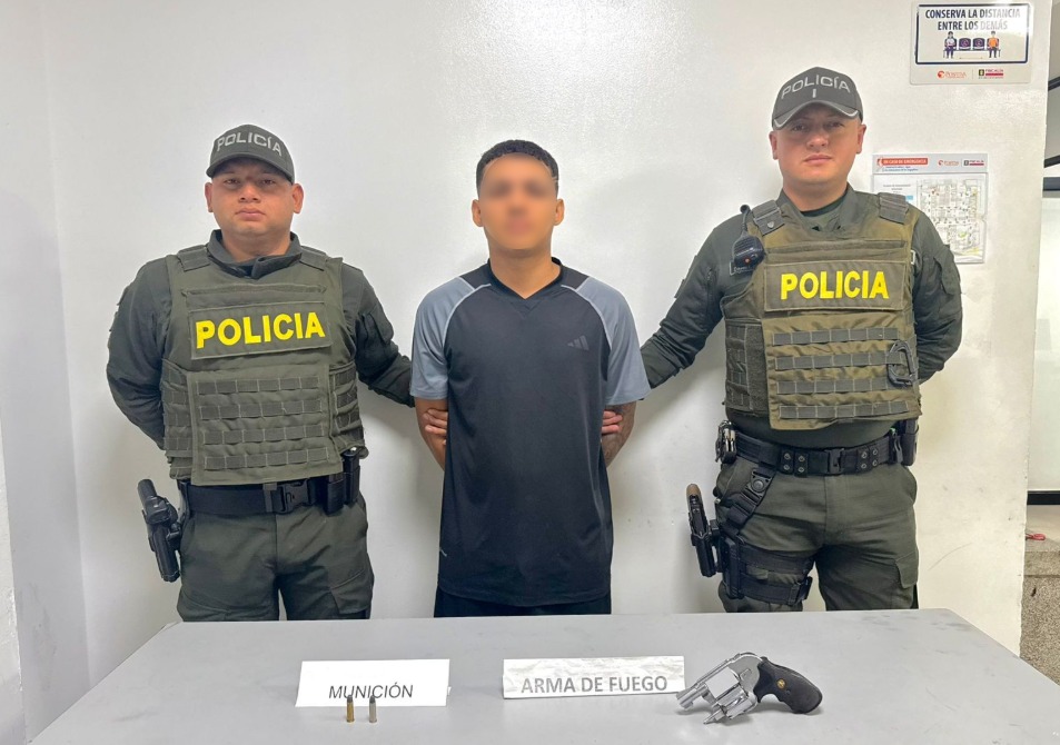 Captura en flagrancia por porte ilegal de arma de fuego en Soledad