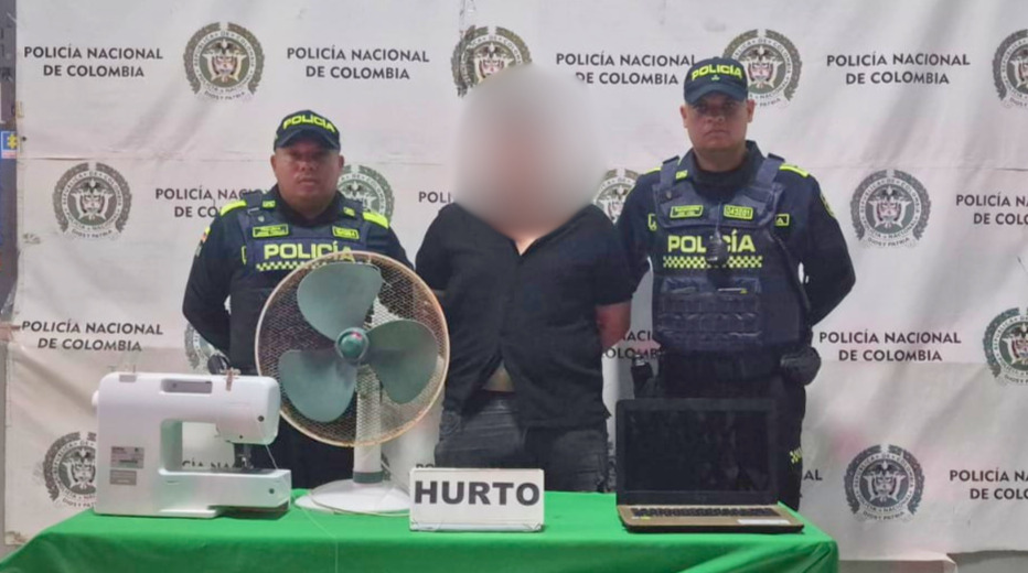 Rápida reacción policial permitió la captura de presunto responsable de hurto en el barrio los Nogales