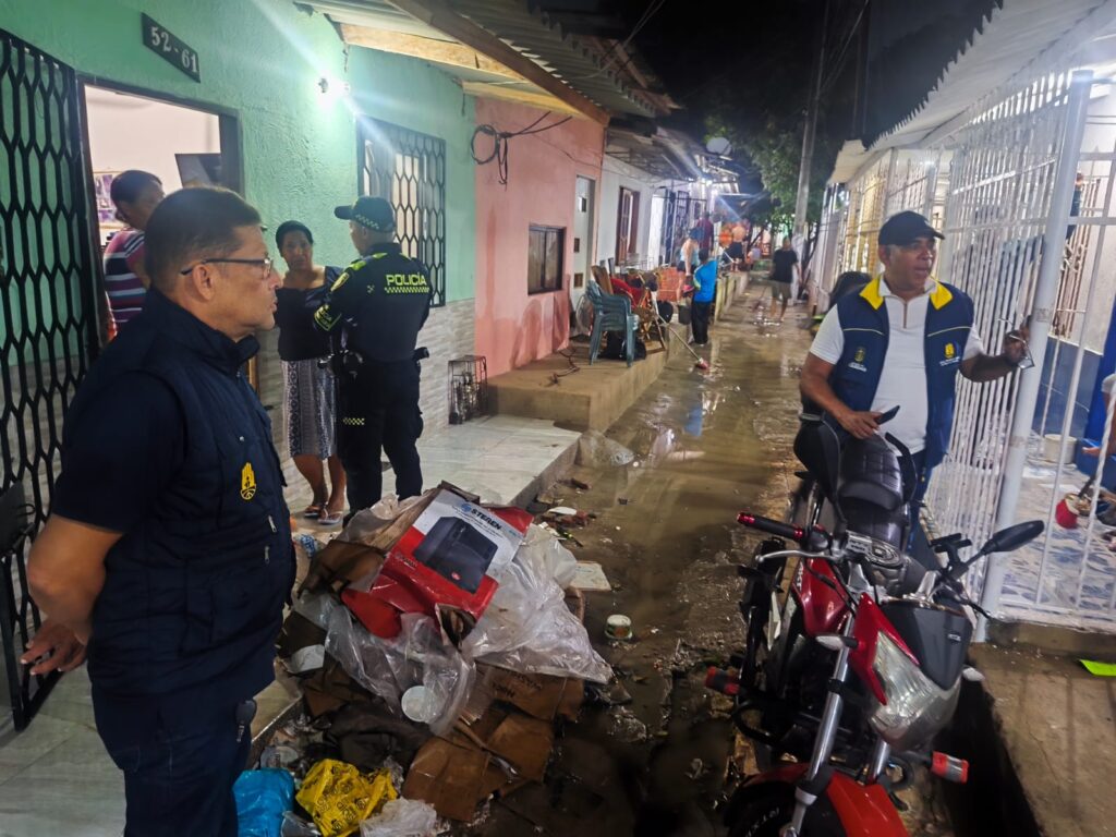 evaluación tras tormenta eléctrica que afectó al municipio de soledad