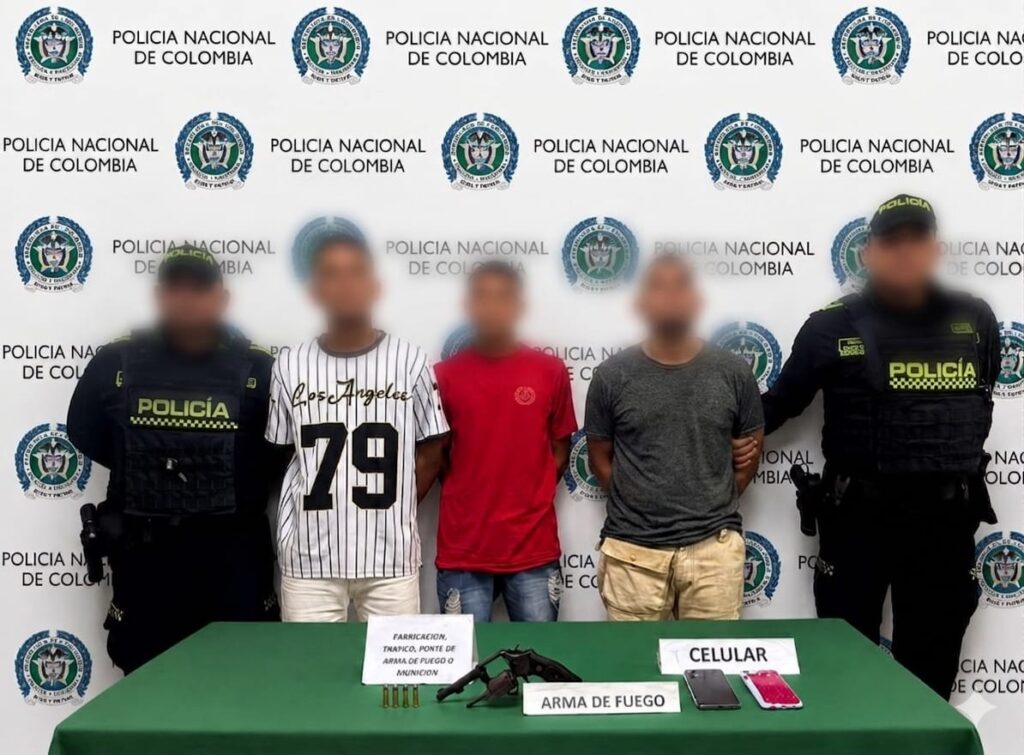 Continúan los resultados contra el crimen: tres capturados con arma de fuego en Malambo