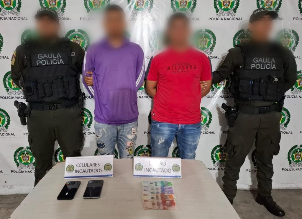 Cuatro personas capturadas en operativos contra la extorsión y el secuestro extorsivo en Barranquilla