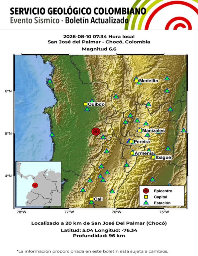 Organismos de socorro activan protocolos de emergencia tras fuerte sismo que sacudió a Colombia