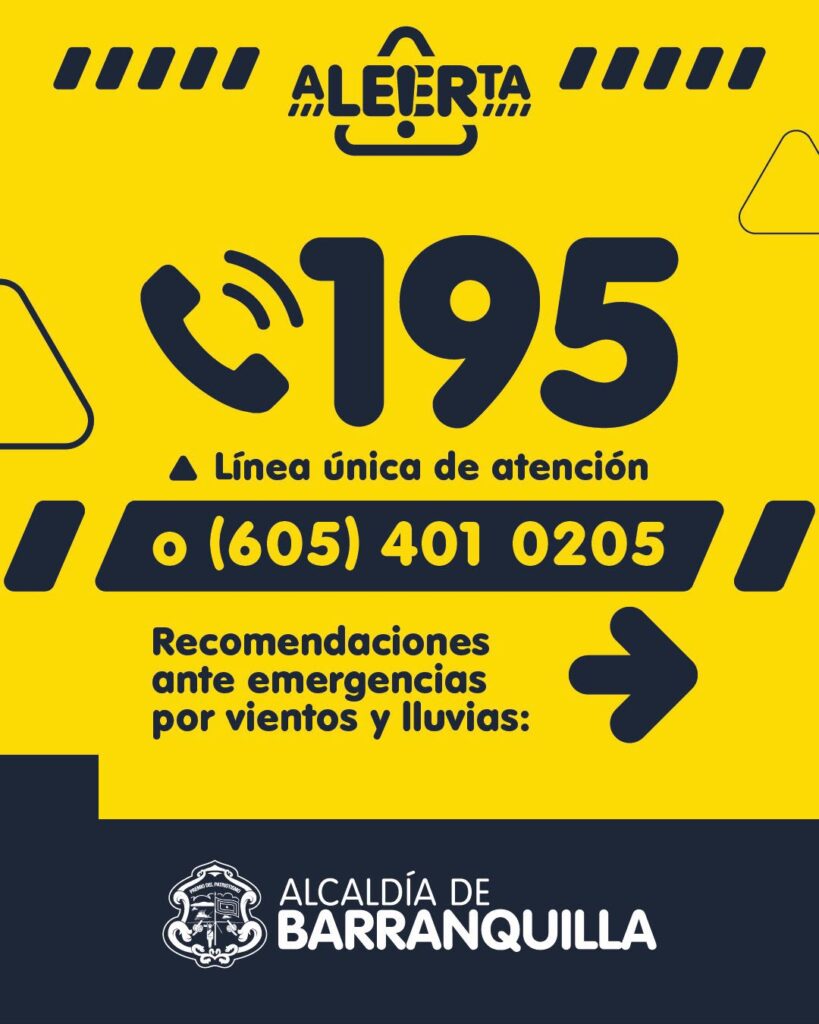 Distrito invita a tener precaución por lluvias con actividad eléctrica en Barranquilla