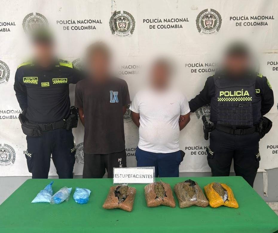 No bajamos la guardia: operativos dejan dos capturados con más de 300 gramos de cocaína y 2.000 dosis de marihuana en Galapa