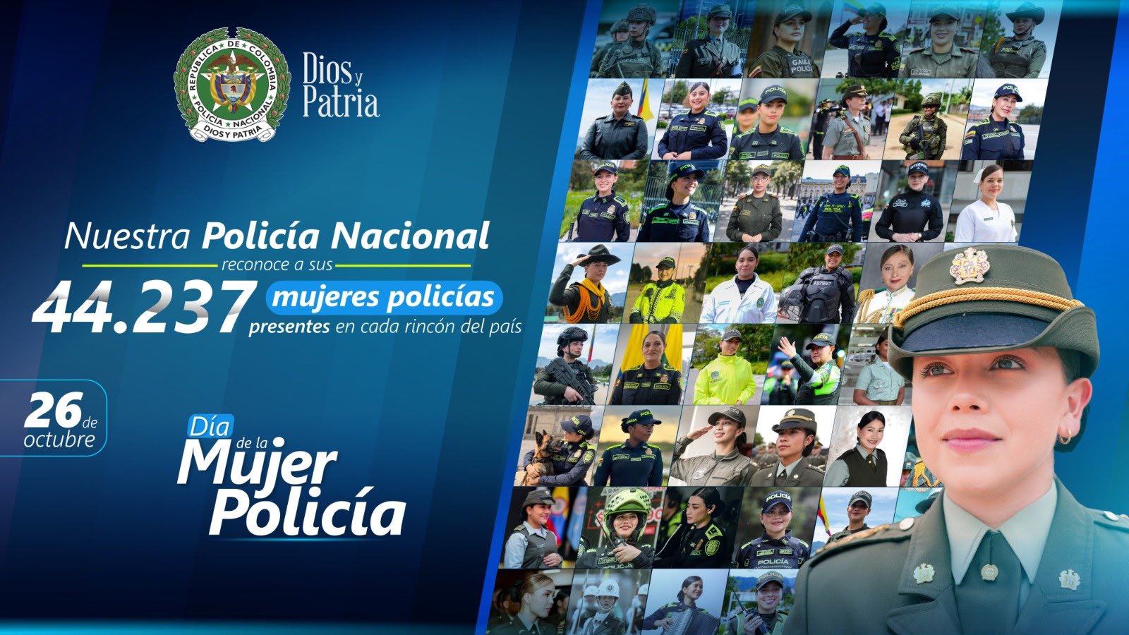 En el Día de la Mujer Policía, la institución exalta 73 años de historia, valentía y servicio de las mujeres que protegen a Colombia